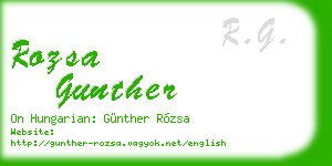 rozsa gunther business card