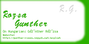 rozsa gunther business card